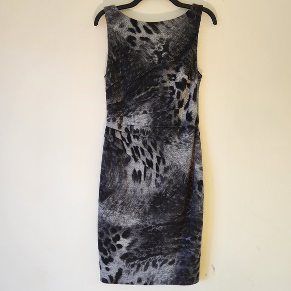 Cache SL Lined Black White Animal Print Sheath Dress 6 - Picture 14 of 14